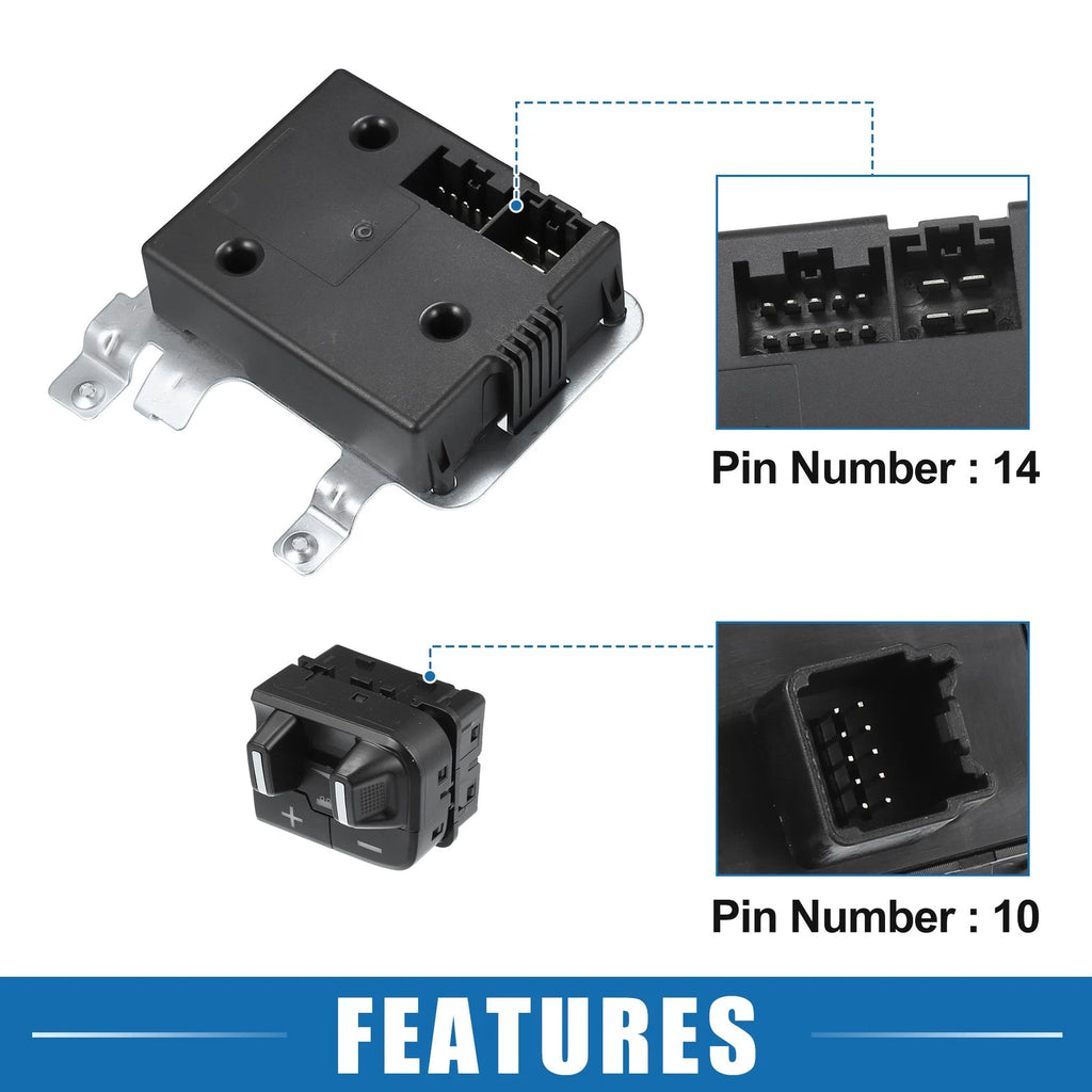 Set of 1 Trailer Brake Control Module Switch No. 82215040AB/AC for Ram 1500 (2013–2018)