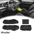 3 Pcs Armrest Covers for Honda Civic 10th Gen (2016-2020) Black Red Line