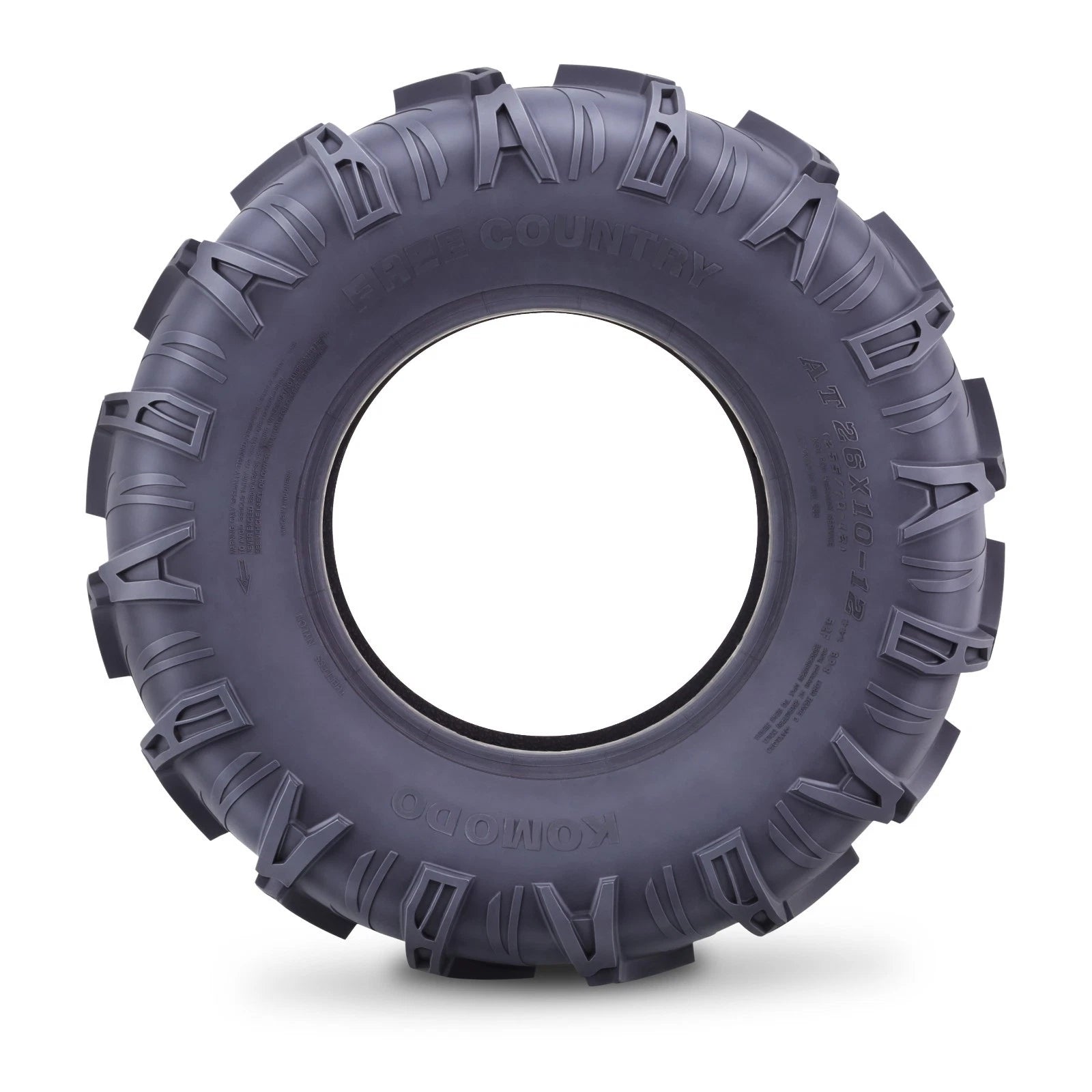 Set of 4 Free Country 26X10-12 6-Ply Mud Tires for UTV ATV
