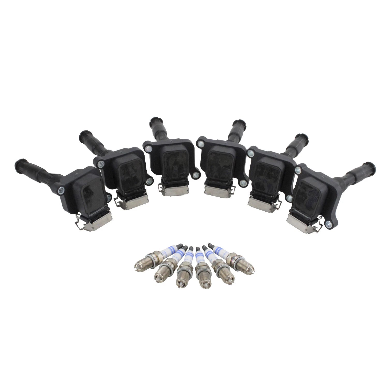 Set of 6 Ignition Coils & Platinum Spark Plugs for BMW E36 E39 E46 (1998–2006)