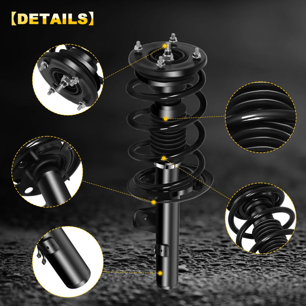 Set of 2 Front Complete Struts for AWD Ford Taurus (2010–2011)