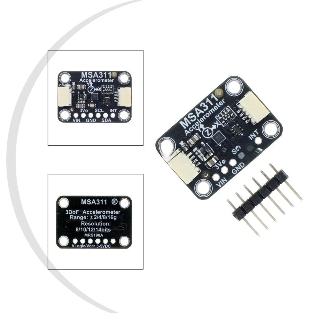 MSA311 Accelerometer Module for Industrial Vibration Monitoring (I2C)