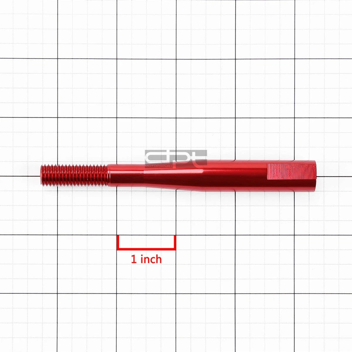 M10 X 1.5 Red Aluminum MT Stick Shifter Lever/Shift Knob 3.5" Extension
