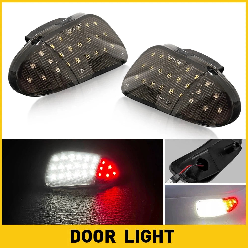 2X Interior Door Panel LED Courtesy Lights Smoke Lens for Ford F-250 (1997–1999)