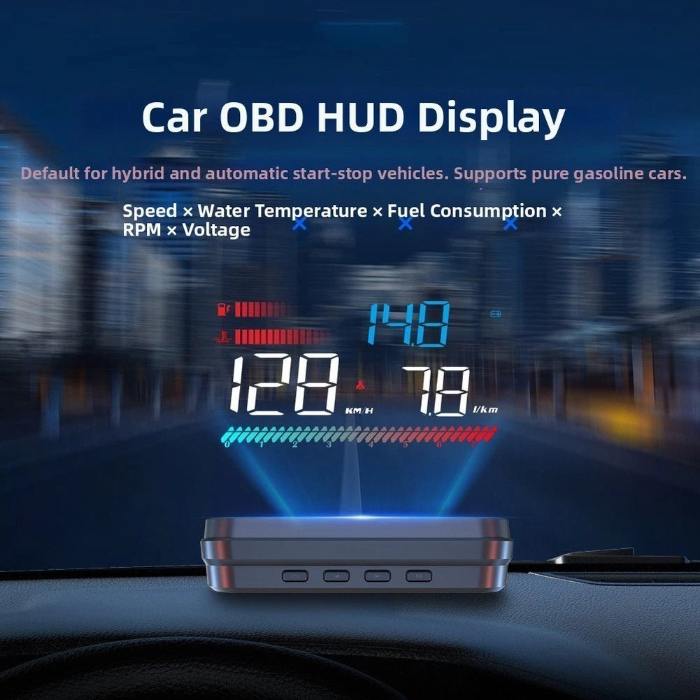 OBD2 Head Up Display Projector for Vehicles with OBD2 Port (12V)