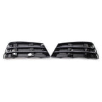 Set of 2 Front Bumper Fog Light Grille Covers for Audi A4 B9 (2016–2018)
