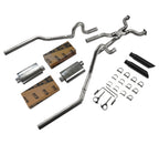 2.5" Dual Exhaust Borla Mufflers for P71 Crown Vic (2004–2011) - Black Tips