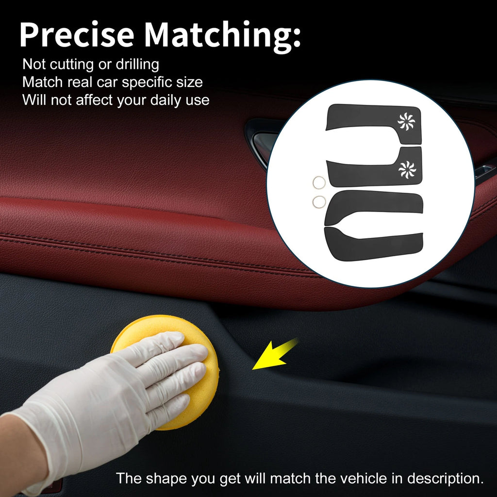 2X Car Door Anti Kick Pad Sticker Protector for Nissan NV200 (2000–2020) Black