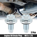 2 Pcs M12 x 1.75 Steel Engine Oil Drain Plug for Buick 