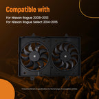 AC Condenser Cooling Fan for Nissan Rogue (2008–2013)