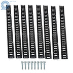 Set of 8 Powder-Coated Steel E-Track Tie-Downs for E-Track Systems