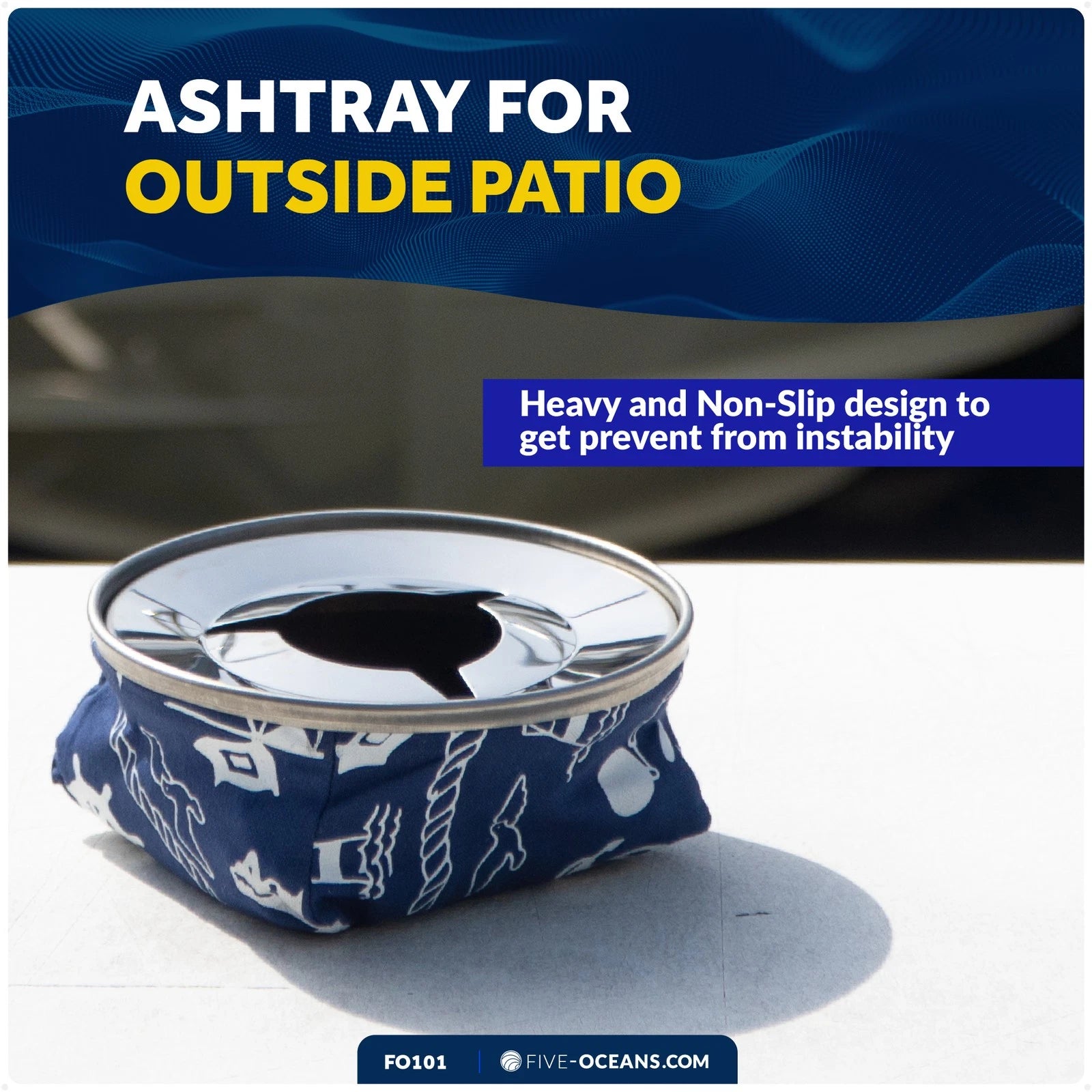 Windproof Ashtray for Five Oceans (FO101)