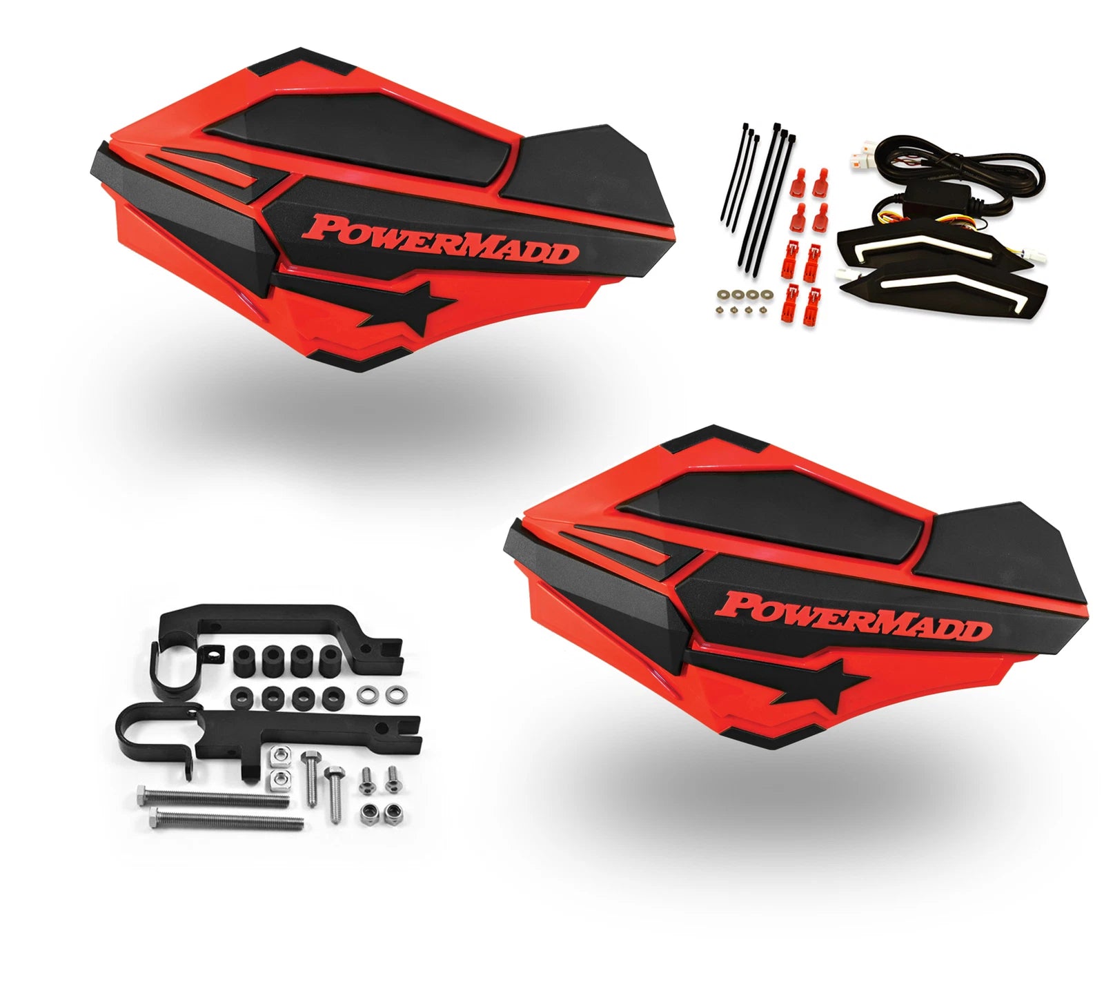 Powermadd Sentinel LED Turn Signal Handguards for Ski-Doo