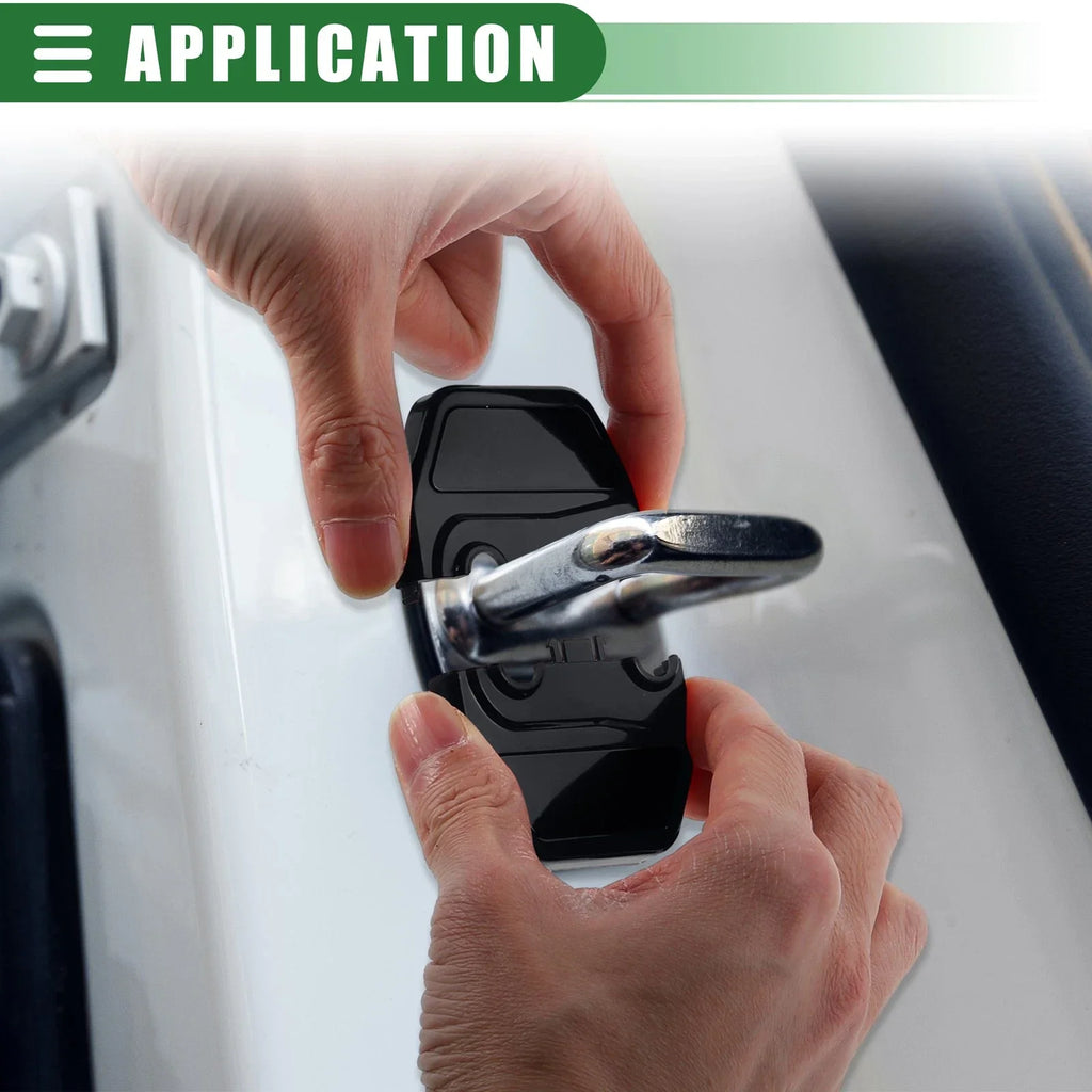 4pcs Door Latch Lock Cover Protector for BMW 1 Series 2 Series ABS Black
