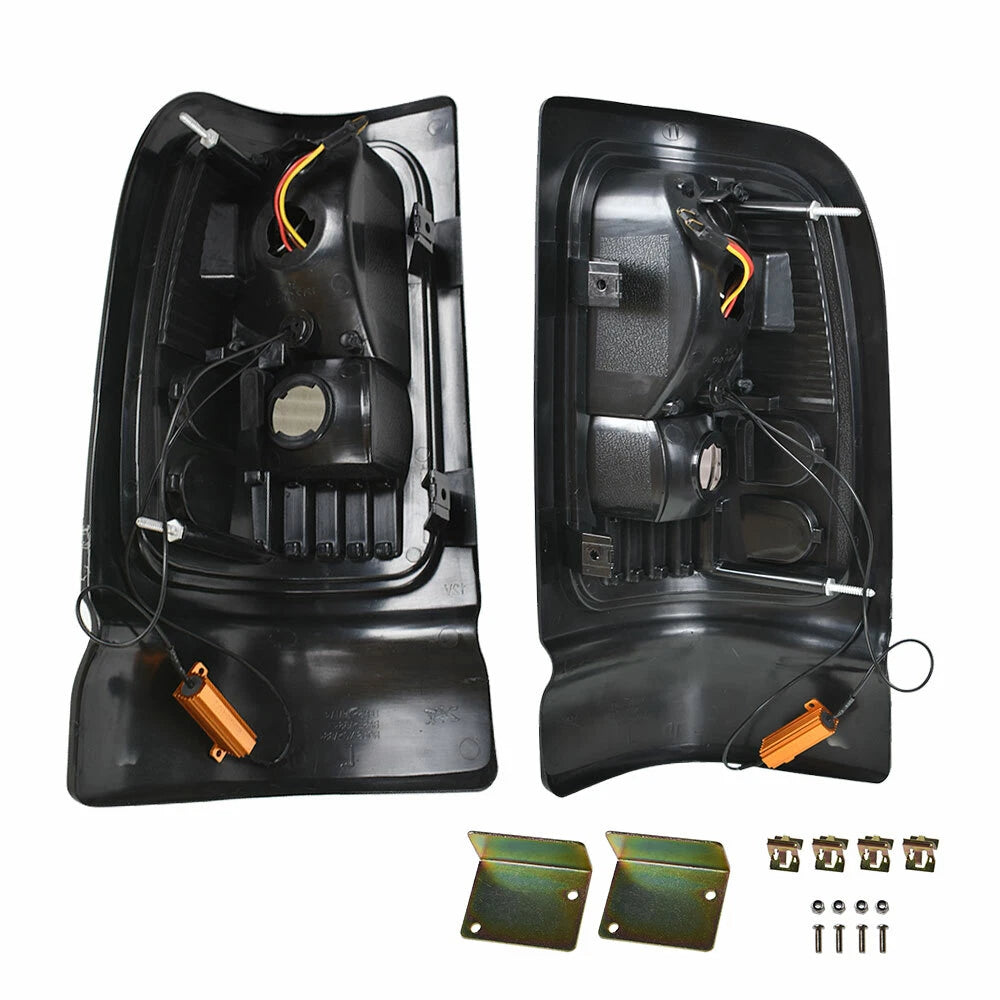 LED Tail Lights for Dodge Ram 1500 2500 3500 (1994–2001) Chrome Housing