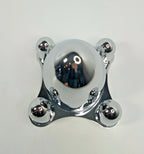 Chrome 4 Lug Spider Hub Caps Bullet Center Set for 4 x 4-1/2 (1935–1950)