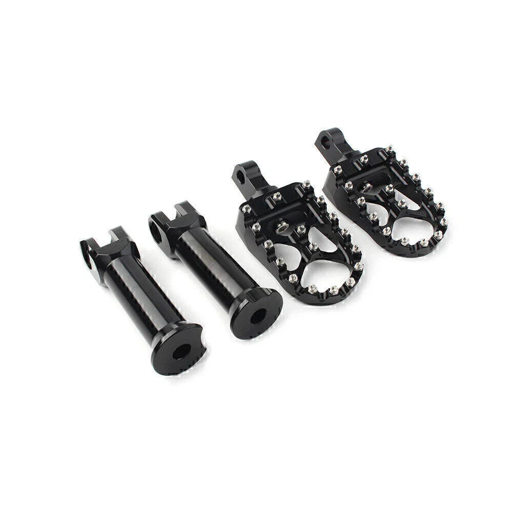 Black Rear Passenger Foot Pegs with Bracket for Harley Softail Street Bob (2018-2020)