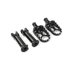Black Rear Passenger Foot Pegs with Bracket for Harley Softail Street Bob (2018-2020)
