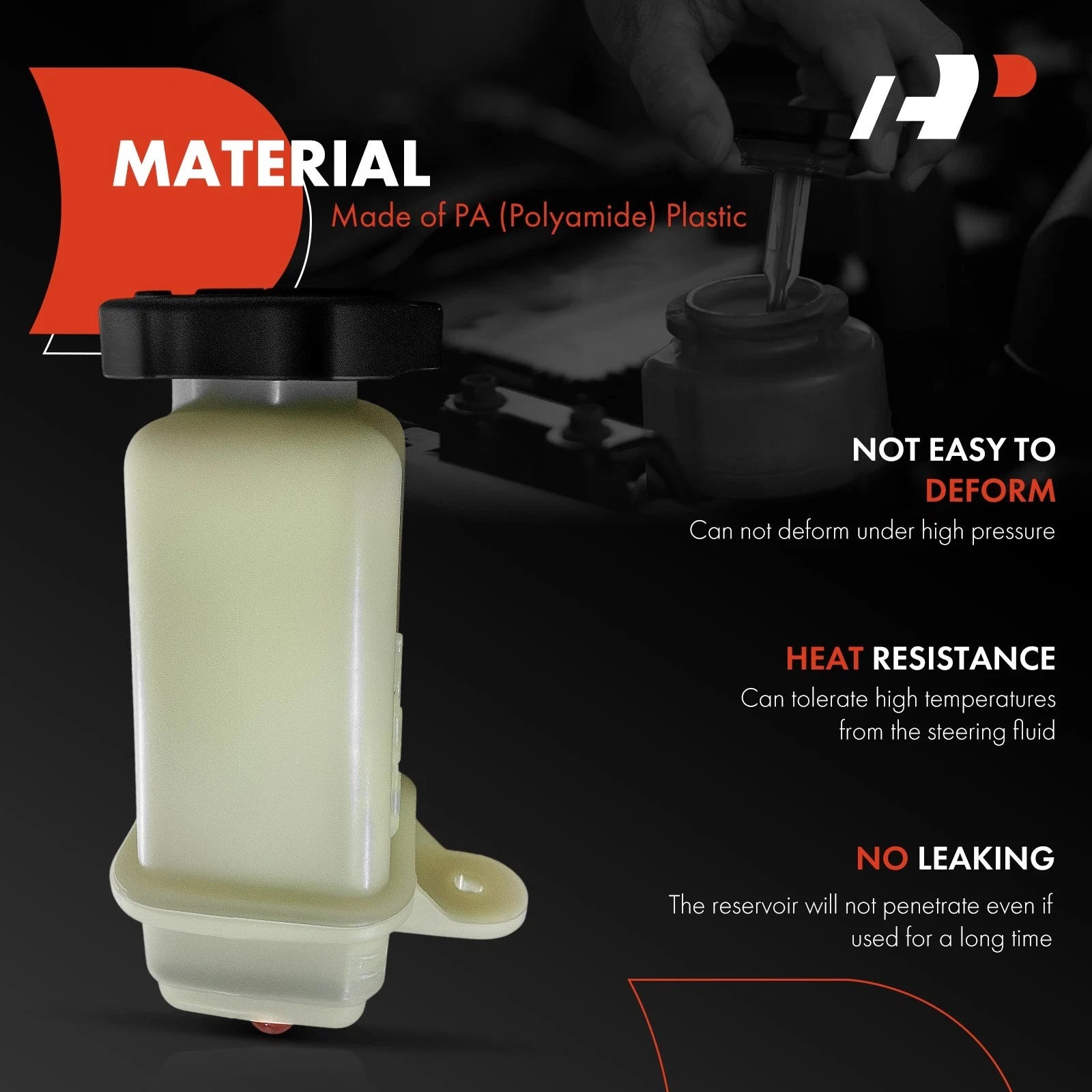Power Steering Reservoir with Cap for Jeep Wrangler Gladiator (2018–2024)