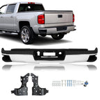 Chrome Rear Step Bumper Assembly for Chevy Silverado GMC Sierra 1500 (2014–2018)