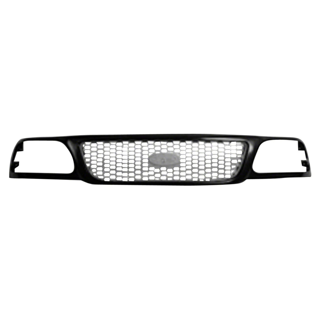 Replacement Black Matte/Ready to Paint Plastic Front Grille-See Compatible Chart