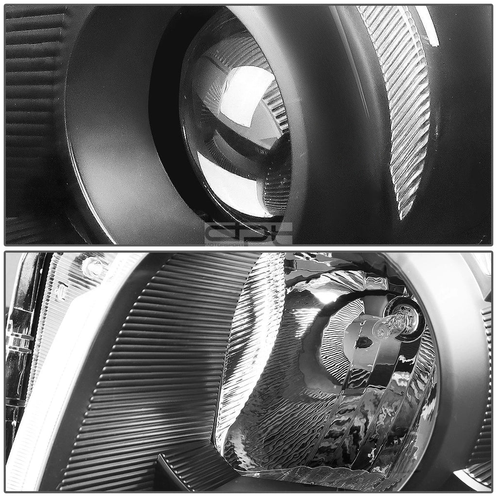 Set of 2 Black Housing Clear Side Projector Headlights for Toyota RAV4 (2009–2012)