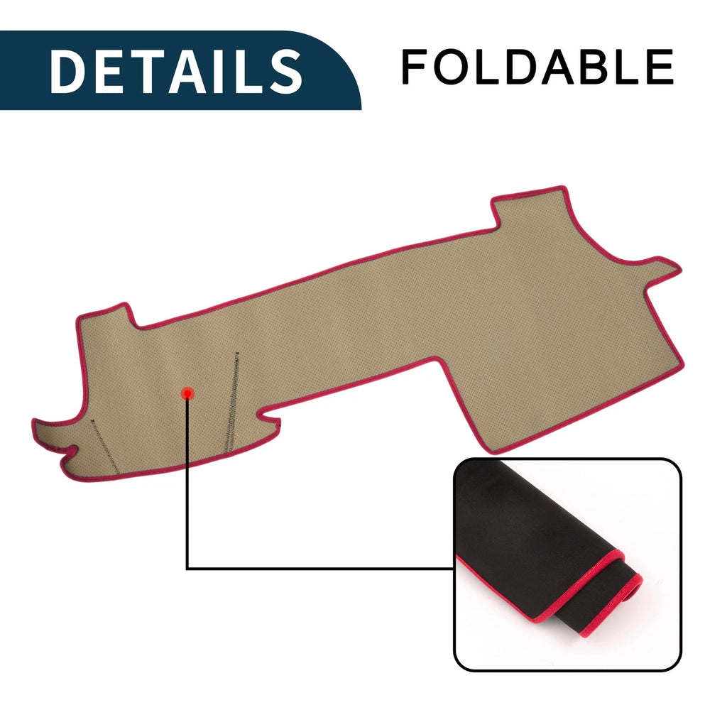 Dashboard Cover Mat for Toyota Mark X (2004–2020) Black Red
