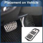 Footrest Pedal Pad Cover for Audi Q7 (2007–2015) - Silver Tone