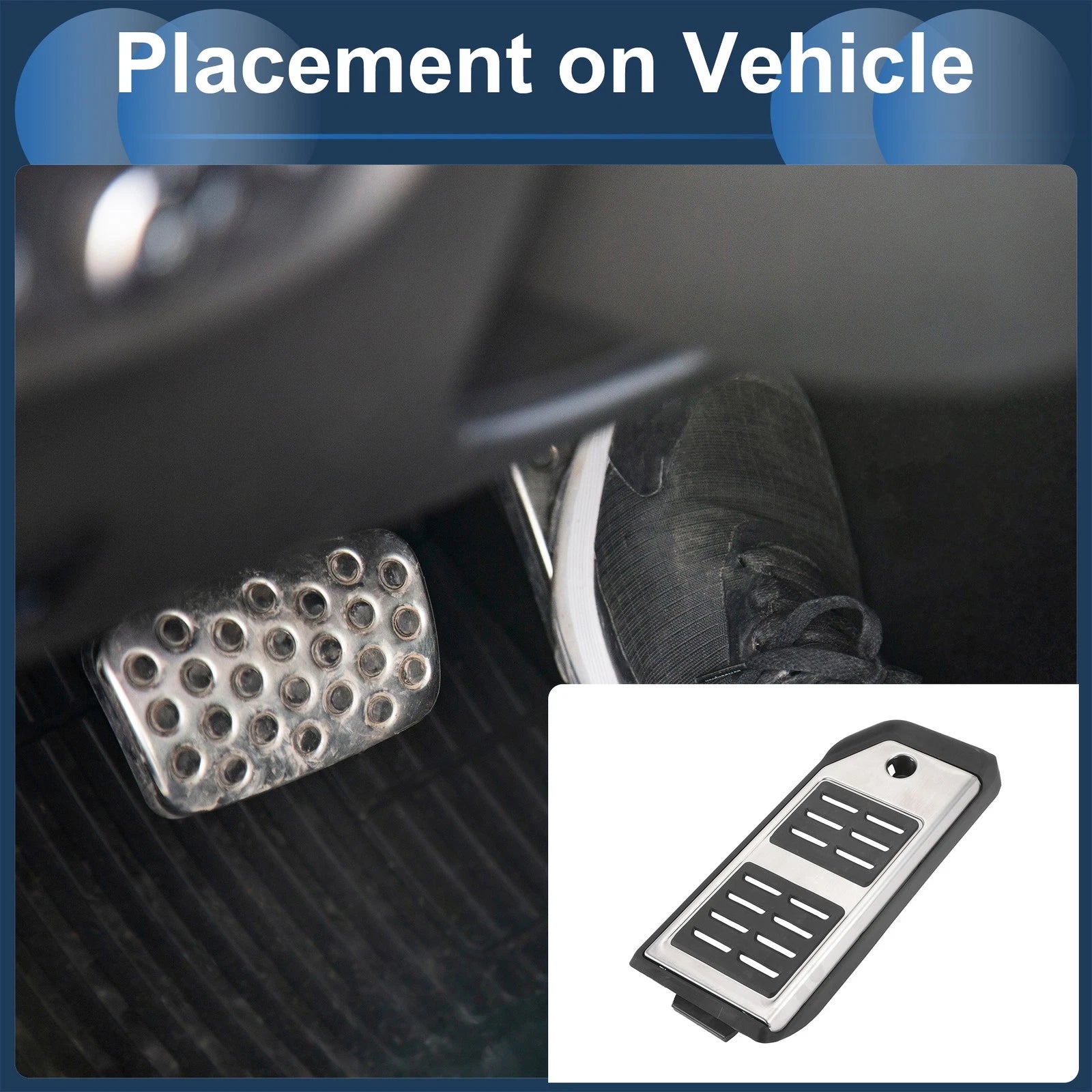 Footrest Pedal Pad Cover for Audi Q7 (2007–2015) - Silver Tone