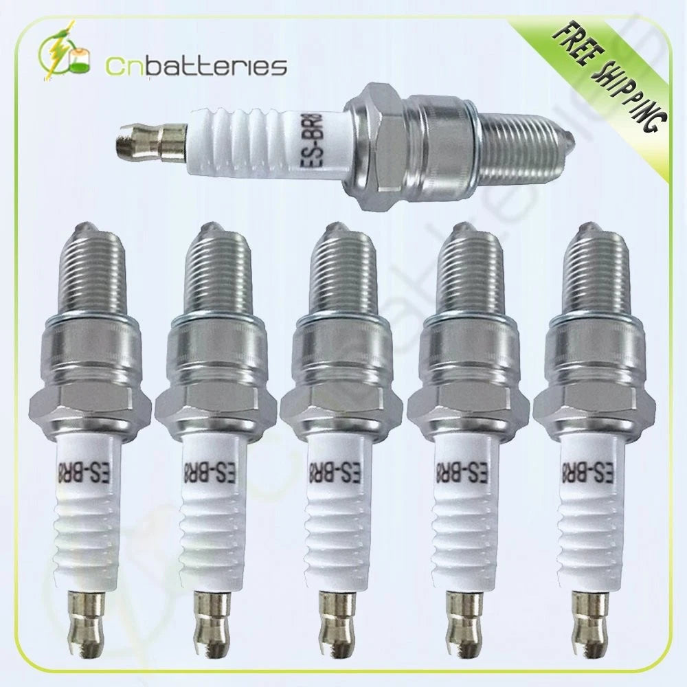 6 Pack BR8ES Spark Plugs for Yamaha Banshee, Blaster (1987–2006)