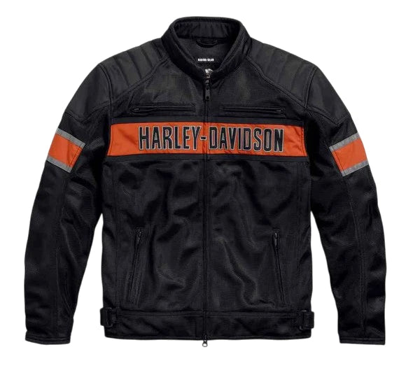 Trenton Colorblocked Mesh Riding Jacket for Harley Davidson (98111-16VM, 4XL)