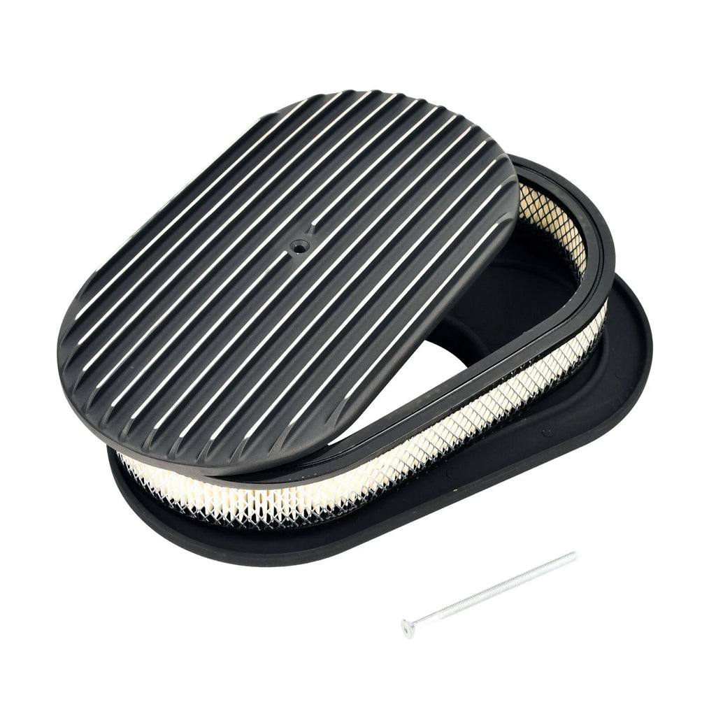 Short Valve Covers & 15" Oval Air Cleaner for Chevy SBC (1958–1986)