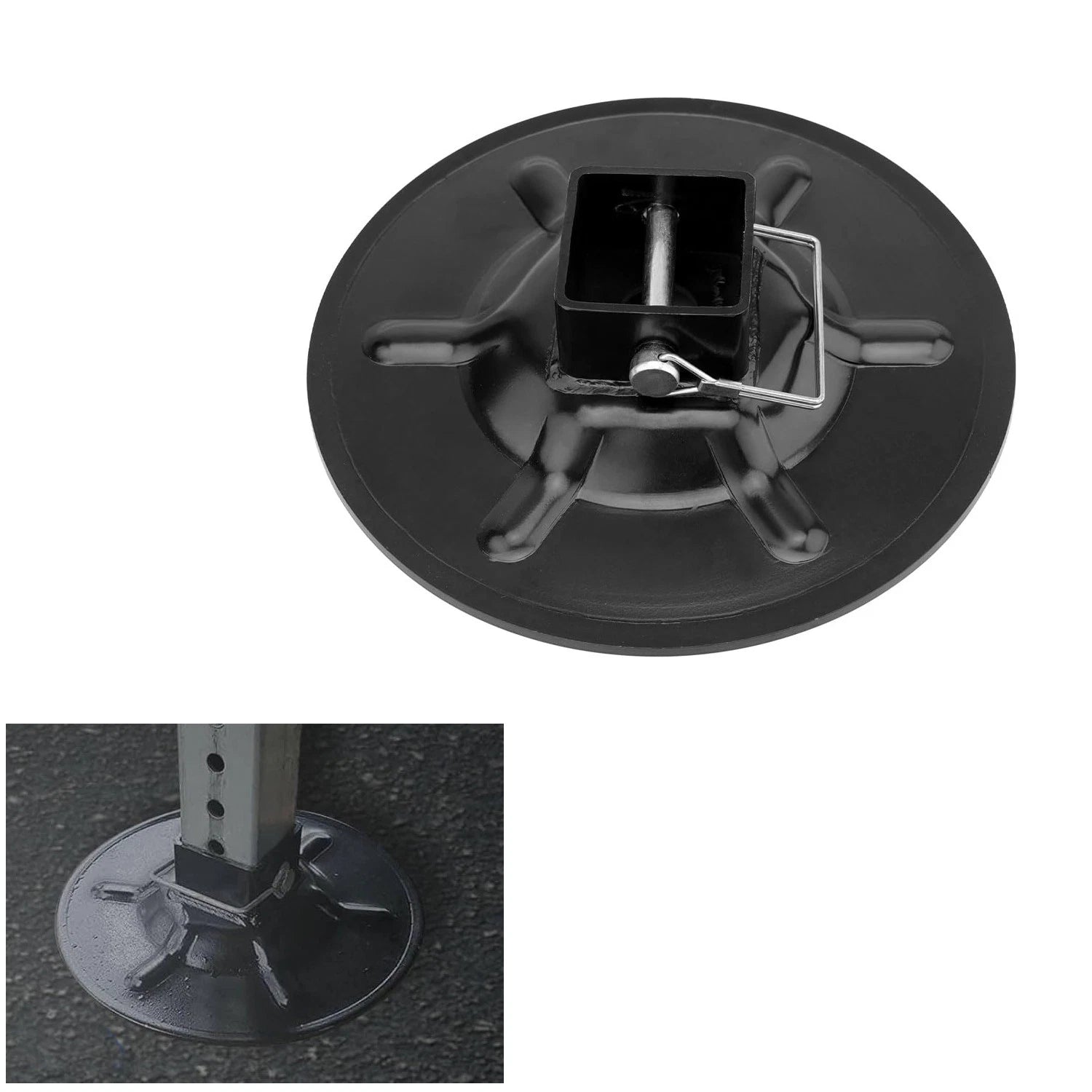 9" Rear Jack Foot Pad for 2" I.D Square Tube