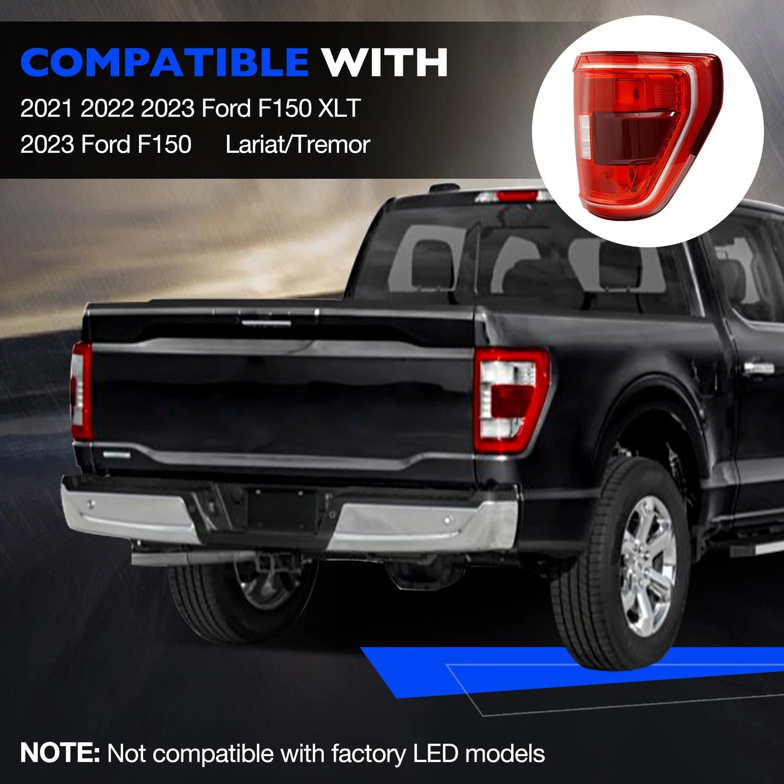 Rear Right Tail Light for Ford F-150 (2021-2023)