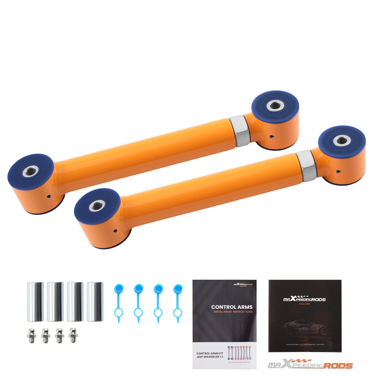 2X Adjustable Rear Upper Control Arms for Jeep Wrangler TJ (1997–2006)