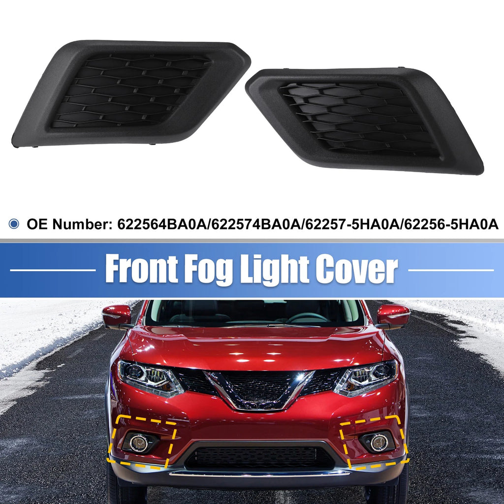 1 Pair Fog Light Grille No. 622564BA0A/622574BA0A for Nissan Rogue (2014–2016)