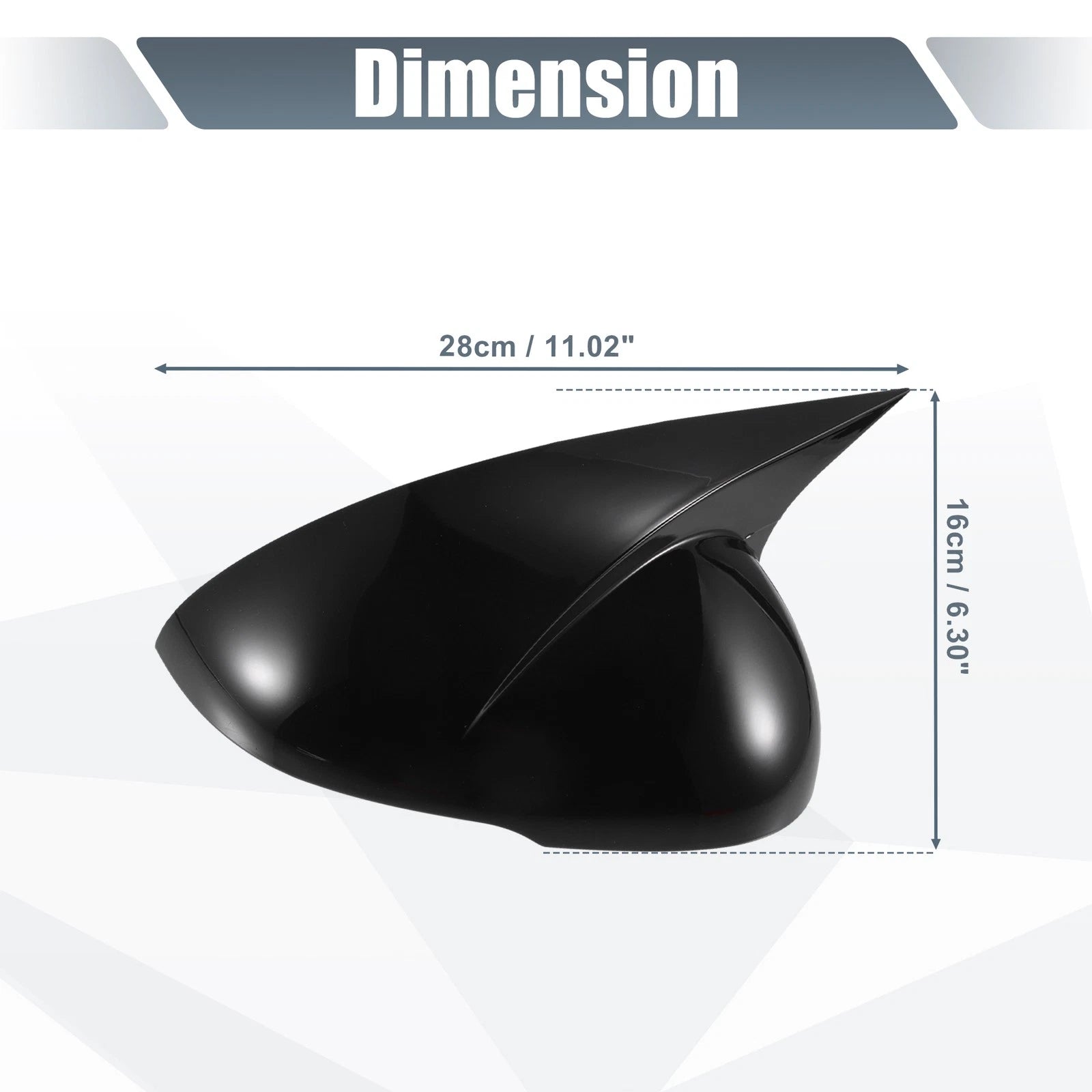 Set of 2 Rearview Mirror Cover Overlays Gloss Black for Kia K5 (2021–2023)