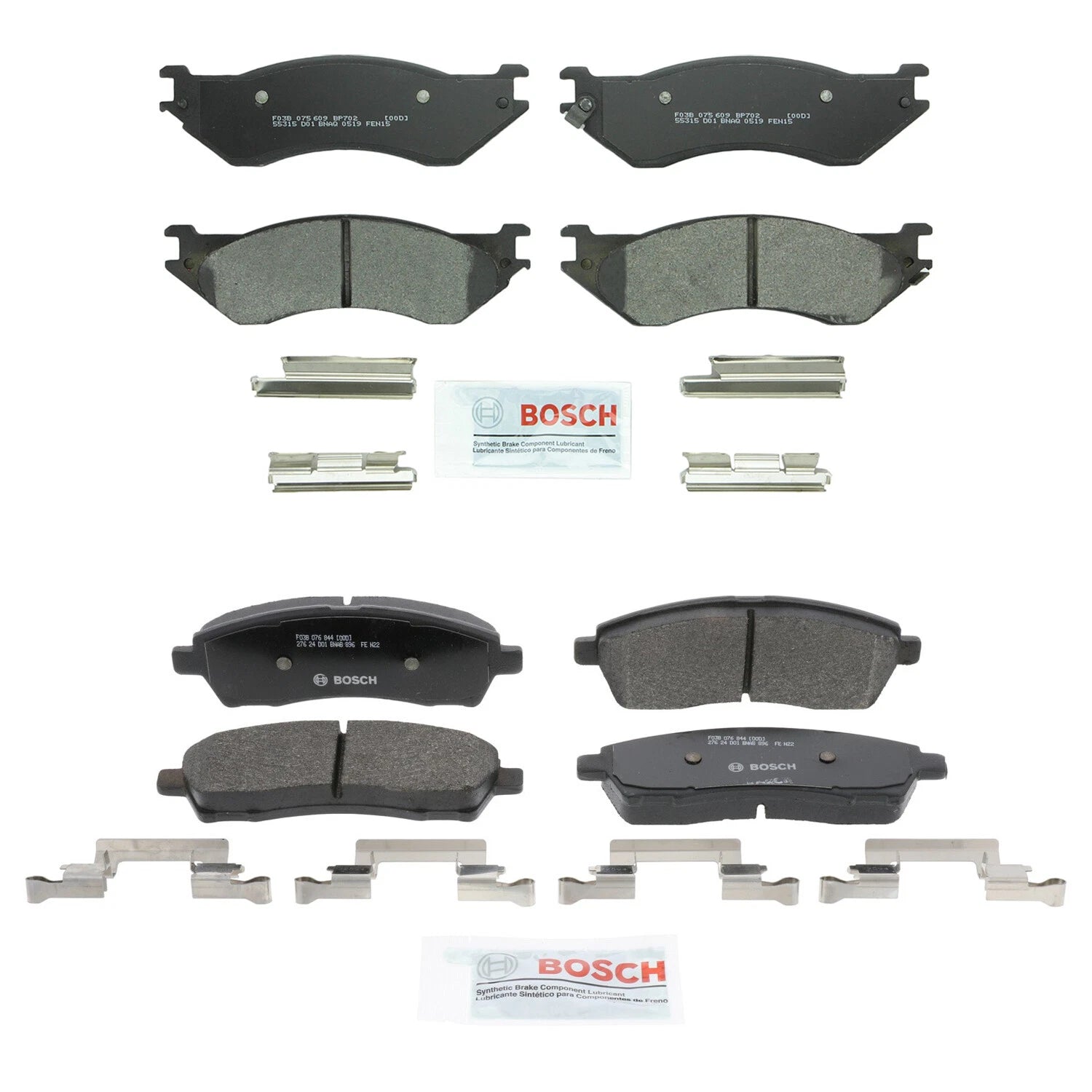 Set of 4 Bosch Quietcast Disc Brake Pads for Ford F-250 (1999)