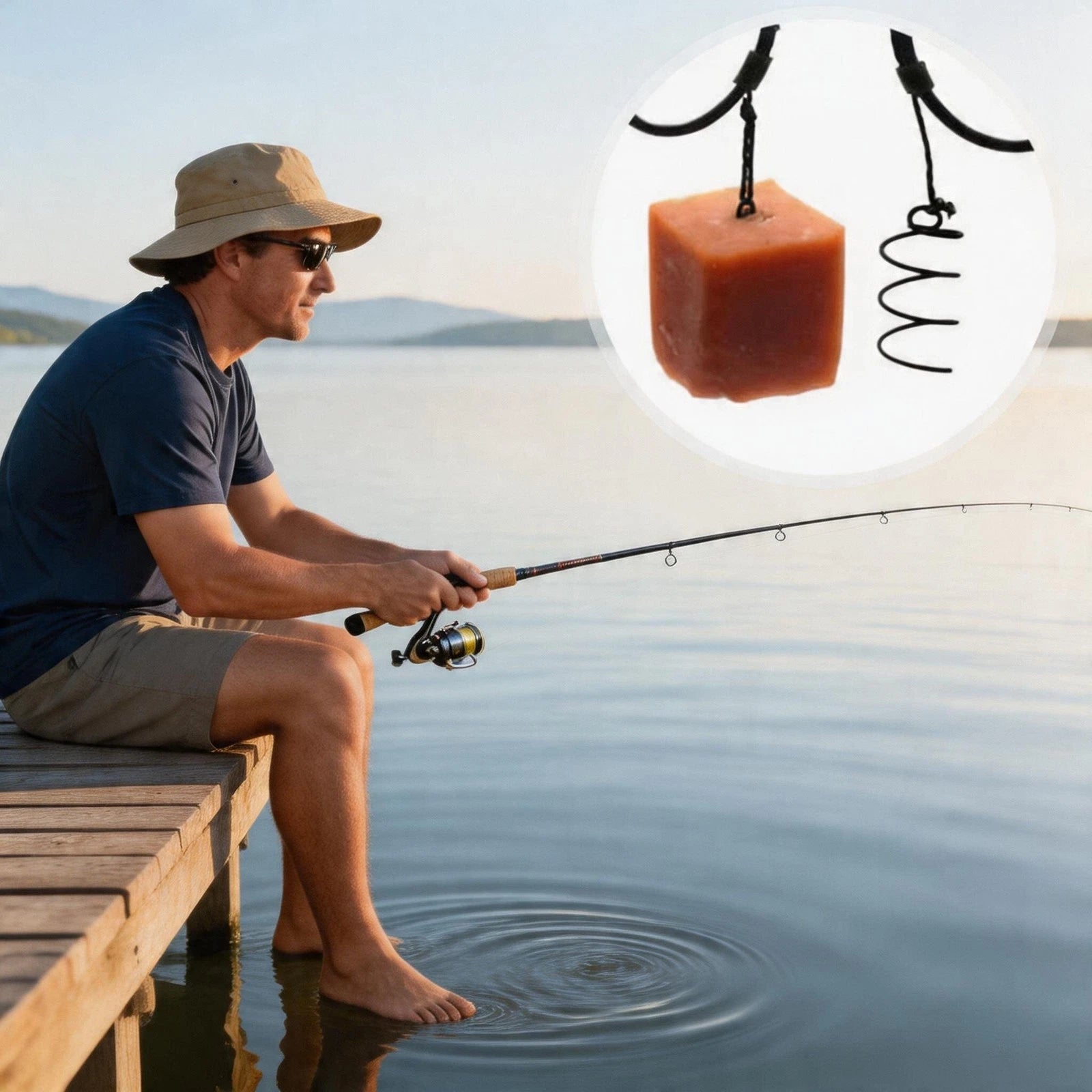 50PCS Meat Coils Bait Holders for Carp Fishing Rig