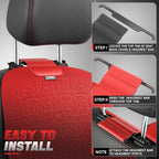 Set of 2 Universal Front Row Seat Covers for Car Truck Red