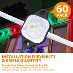 60pcs Mounting Bracket Clip for Govee PRO H706 (100ft LED Light)
