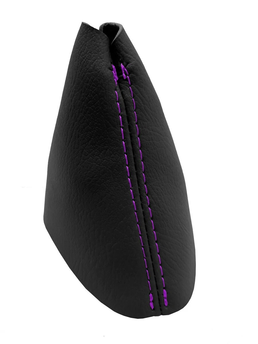 Leather Automatic Shift Boot Cover for Ford F150 (2015–2020) Purple Stitch
