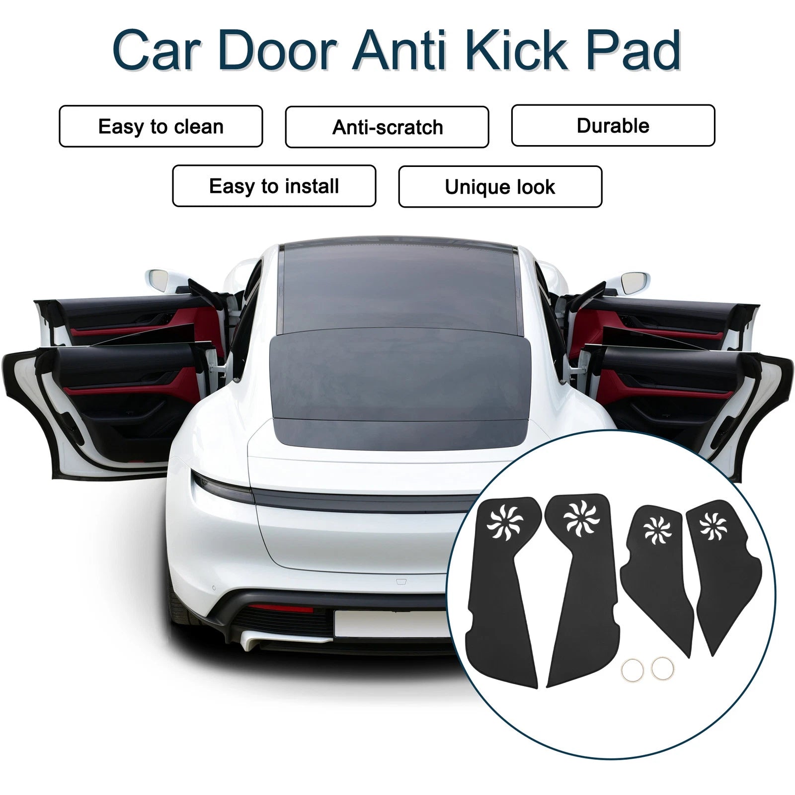 Set of 1 Car Door Anti Kick Pad Sticker Protector for Volkswagen Tiguan (2017–2023)