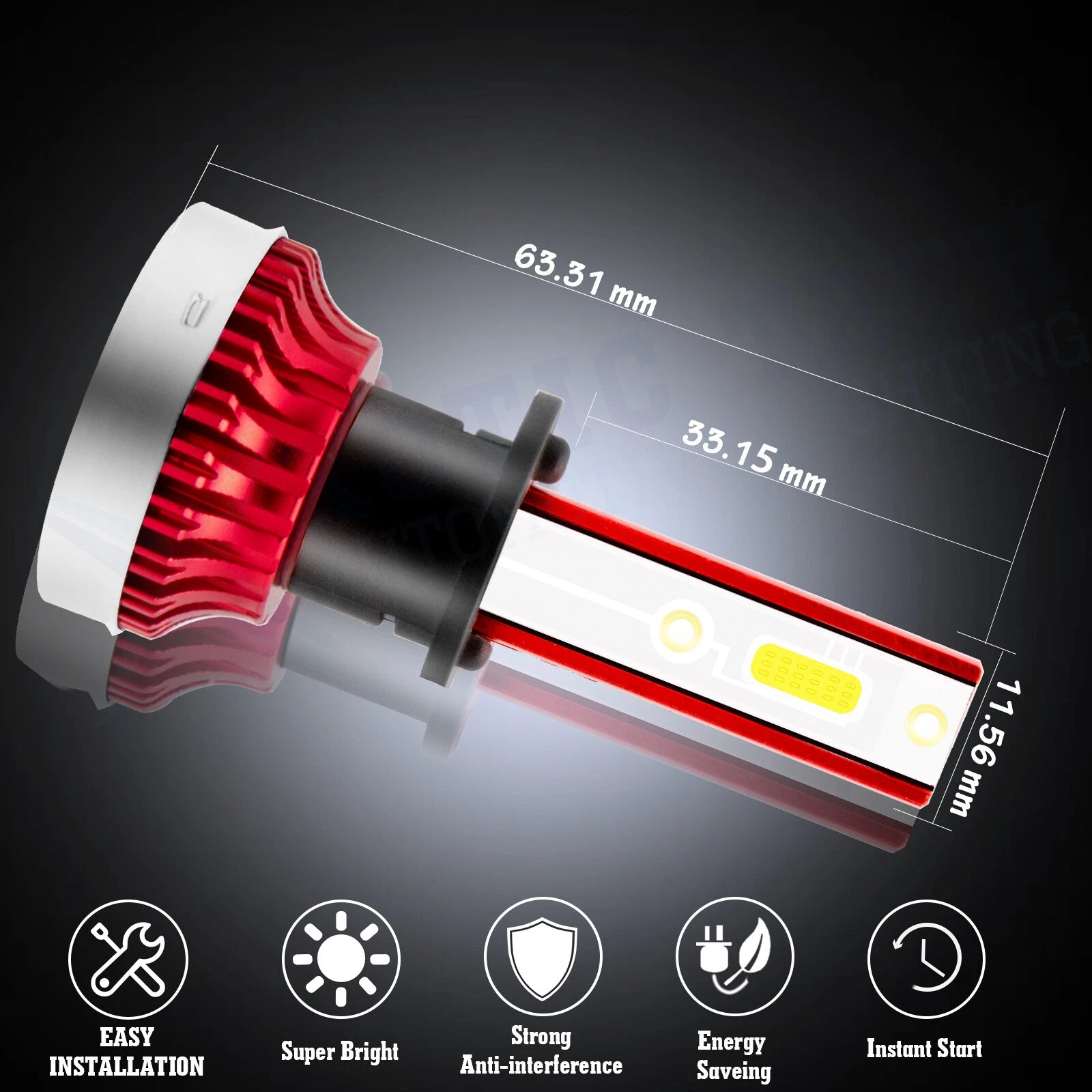Super Bright White LED Headlamp & Fog Light Bulbs for Ford Focus (2012-2018)