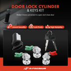 Set of 4 Door Lock Cylinders with 2 Keys for Ford F-150 F-250 F-350 (1997–2003)