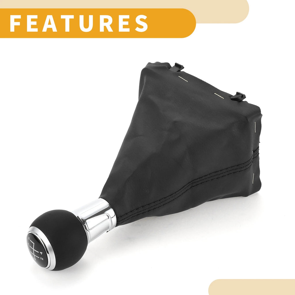 5 Speed Manual Gear Shift Knob with Boot for Audi A3 (2004–2013)