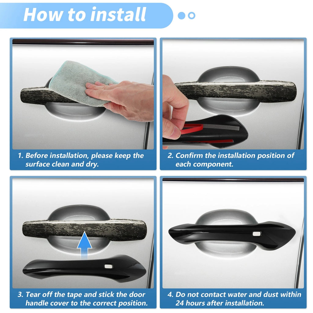Door Handle Cover Protector for Chevrolet Trax (2024–2025) Glossy Black
