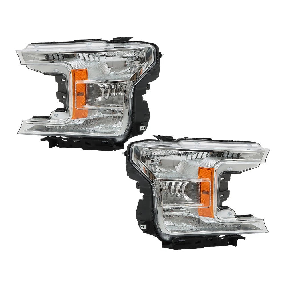 Headlight Set for Ford F150 (2018–2020) Driver & Passenger Side Halogen