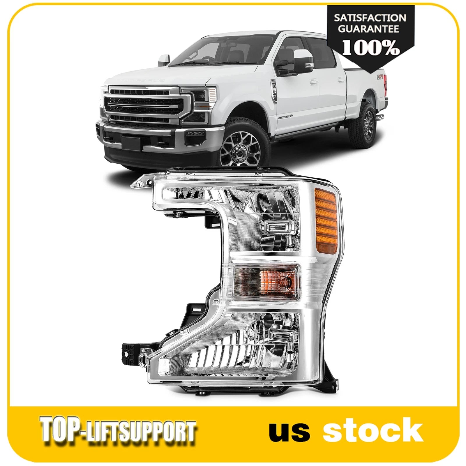 Driver Side Headlight for Ford F250 F350 Super Duty (2020–2022)