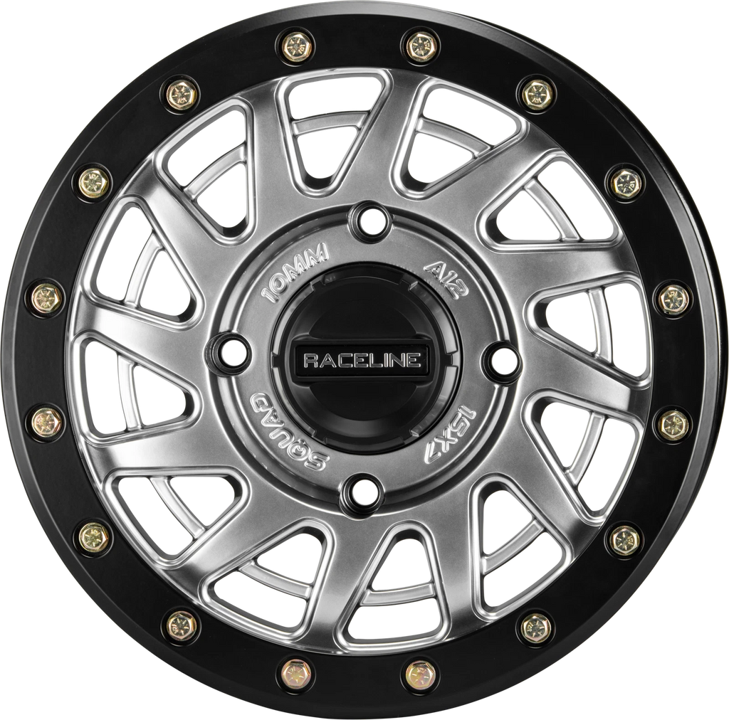 Raceline Squad Beadlock Wheel 15x7 4/156 Hyper Silver for ATV/UTV (2015–2023)